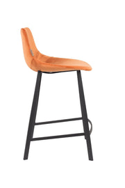 Tresenhocker FRANKY VELVET Samt Orange von DutchBone