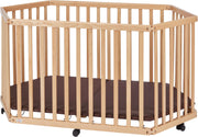Faltbares Laufgitter Laufstall tiSsi® Buche natur 6-eckig