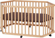 Faltbares Laufgitter Laufstall tiSsi® Buche natur 6-eckig