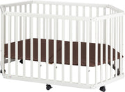 Faltbares Laufgitter Laufstall tiSsi® Buche weiß 6-eckig