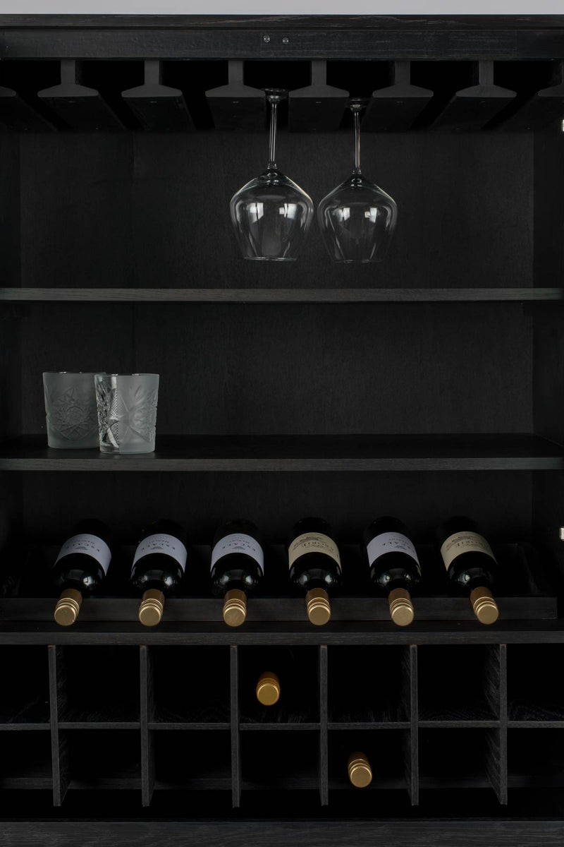 Buffetschrank Weinschrank TRAVIS BLACK OAK von ZUIVER