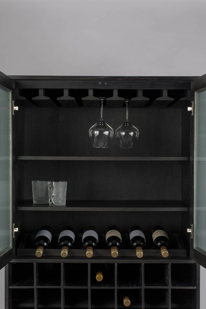 Buffetschrank Weinschrank TRAVIS BLACK OAK von ZUIVER