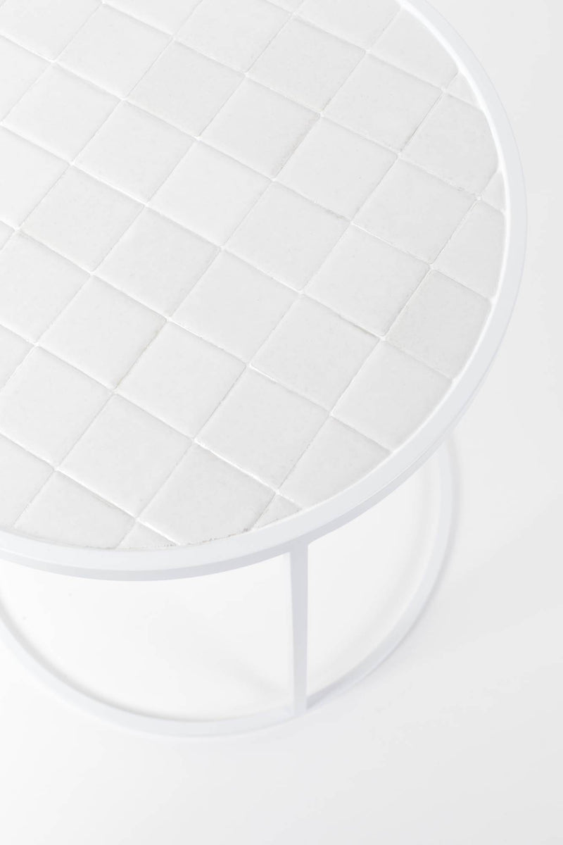 Beistelltisch GLAZED WHITE von ZUIVER