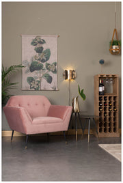 Lounge Sessel KATE Samt Altrosa von DUTCHBONE