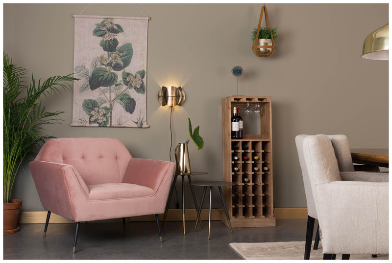 Lounge Sessel KATE Samt Altrosa von DUTCHBONE