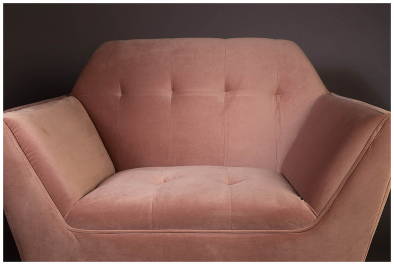 Lounge Sessel KATE Samt Altrosa von DUTCHBONE