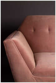 Lounge Sessel KATE Samt Altrosa von DUTCHBONE