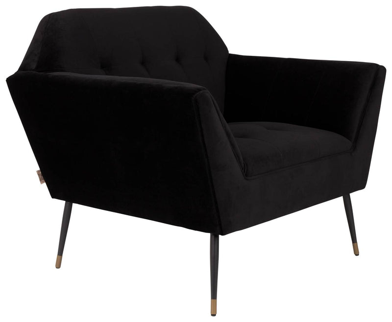 Lounge Sessel KATE BLACK Samt von DUTCHBONE