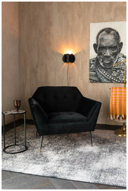Lounge Sessel KATE BLACK Samt von DUTCHBONE