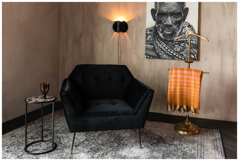 Lounge Sessel KATE BLACK Samt von DUTCHBONE