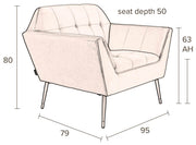 Lounge Sessel KATE BLACK Samt von DUTCHBONE