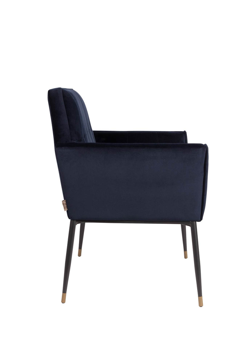 Armlehnstuhl KATE DEEP BLUE Samt von DUTCHBONE