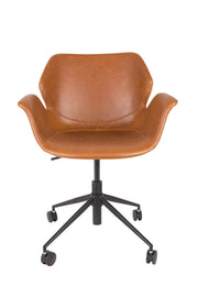 Bürostuhl NIKKI OFFICE ALL BROWN von Zuiver