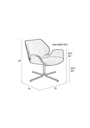NIKKI ALL BROWN Lounge Sessel Relaxsessel von ZUIVER