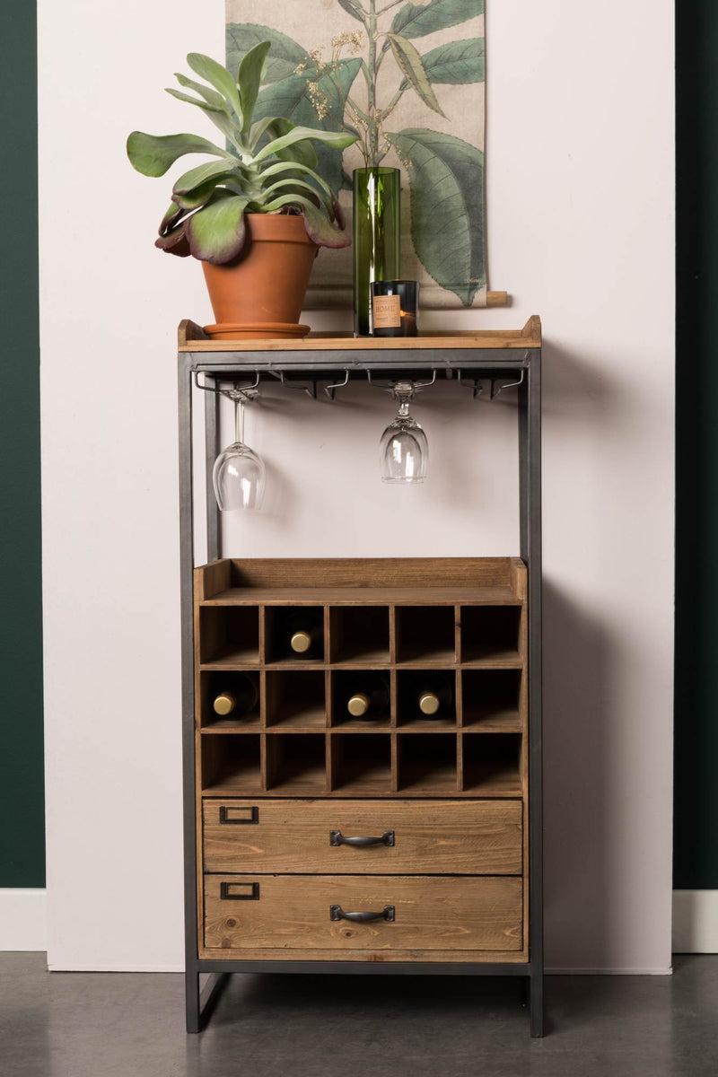 Weinschrank Weinregal EDGAR im Vintage Style