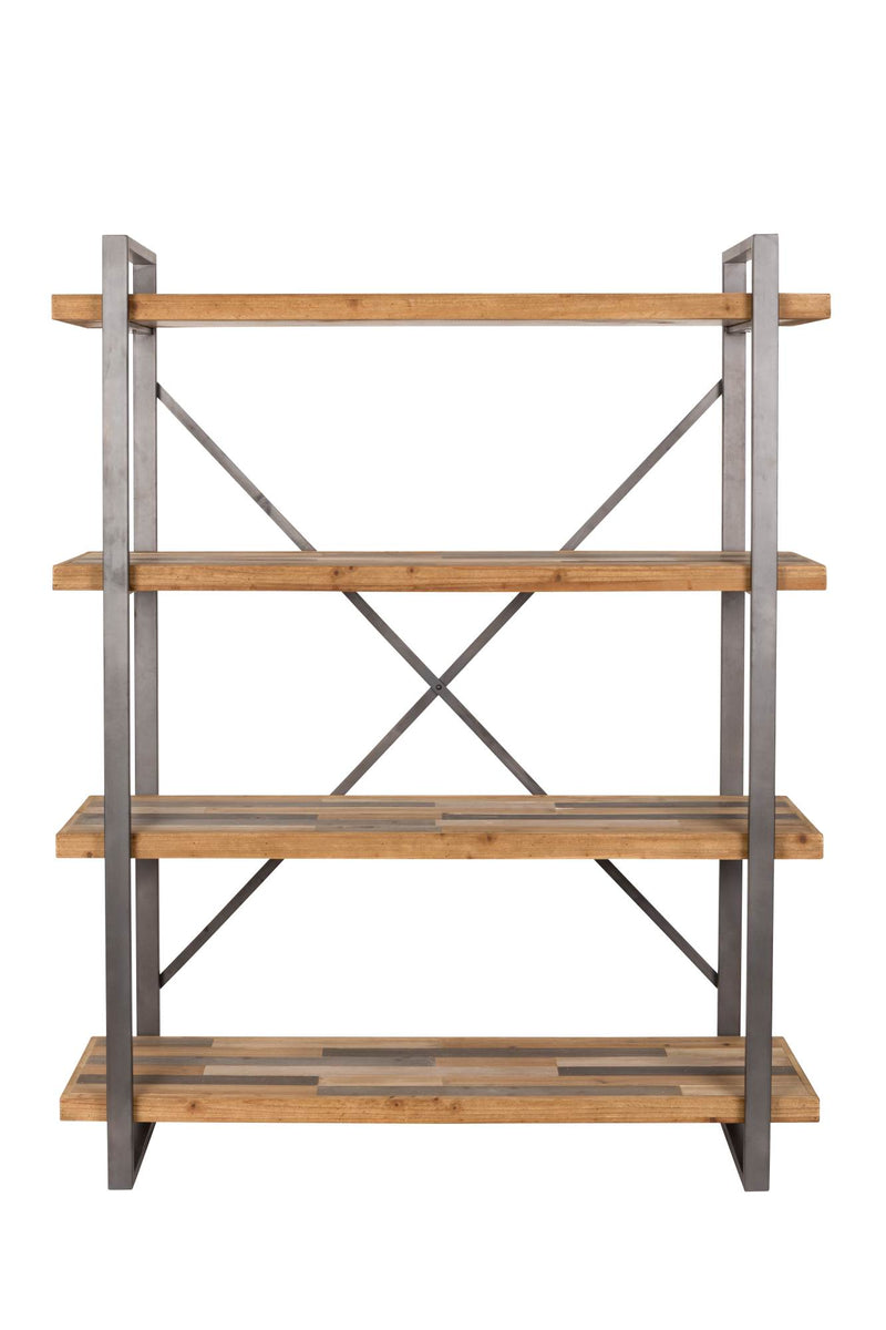 Bücherregal JOY Stahl und Holz im Industrie Stil