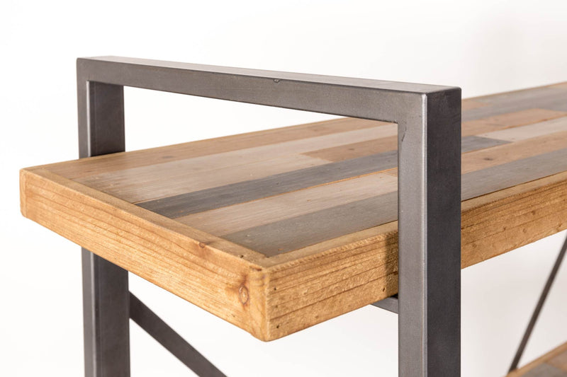 Bücherregal JOY Stahl und Holz im Industrie Stil