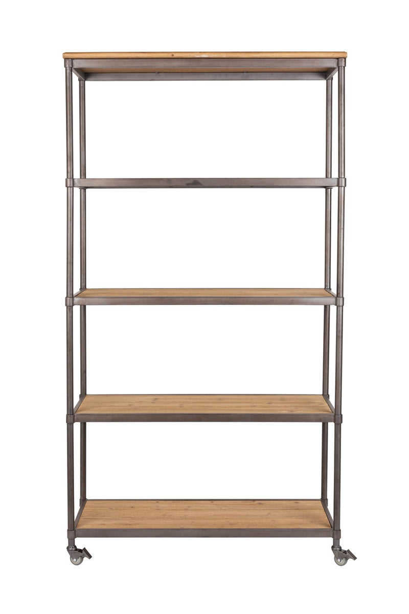 Bücherregal SIMON mit Rollen - Regal im Industrie Stil