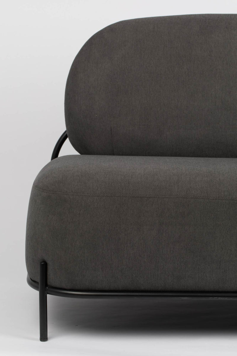 Sofa Couch POLLY GREY 2-Sitzer