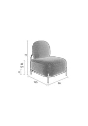 Lounge Sessel POLLY GREY