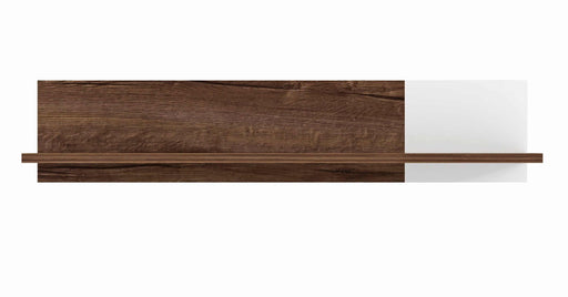 Wandboard passend zur Serie RAVEN in Schlammeiche mit Weiß, Draufsicht auf die horizontale Anordnung.