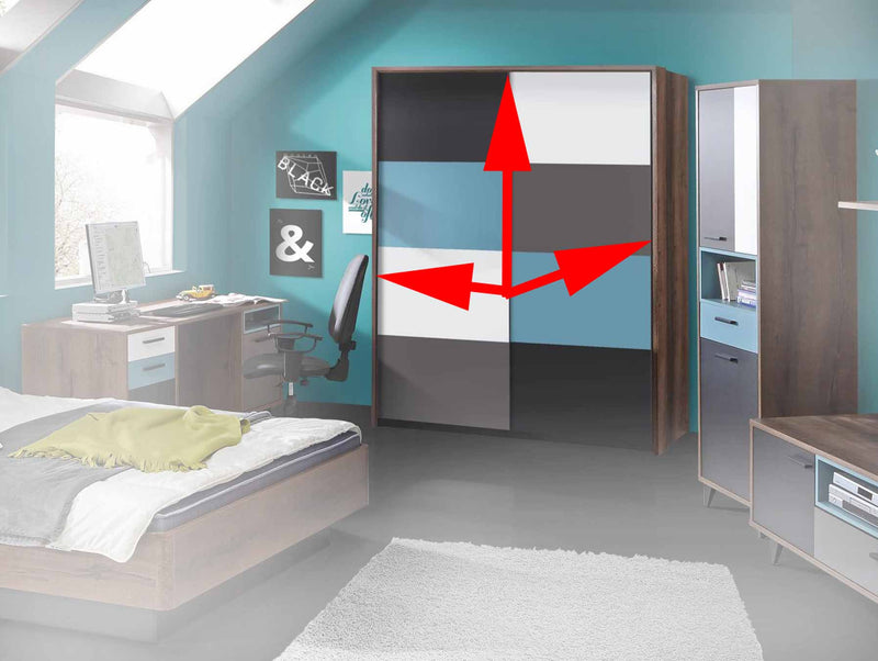 Passepartout-Rahmen für Schwebetürenschrank RAVEN Schlammeiche