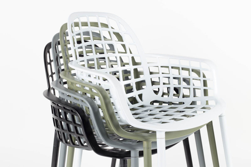 Stuhl Gartenstuhl ALBERT Aluminium Weiß von ZUIVER