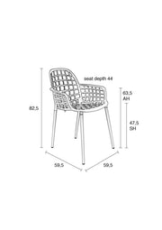Stuhl Gartenstuhl ALBERT Aluminium Weiß von ZUIVER