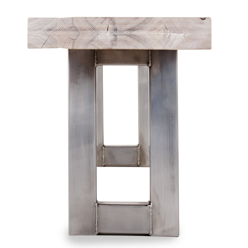 Bank New York - 200 x 35 cm Platte aus alter Balkeneiche White Wash