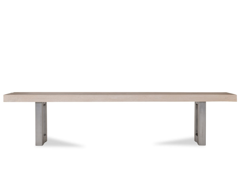 Bank New York - 200 x 35 cm Platte aus alter Balkeneiche White Wash