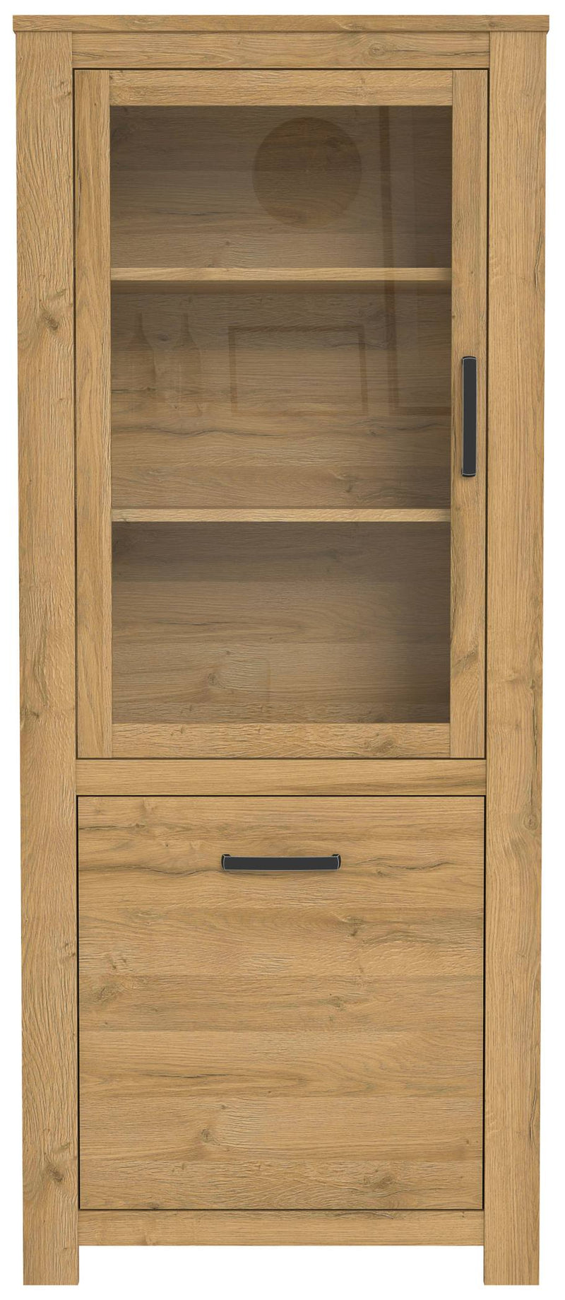 Vitrine HAVANNA 2 Türen 3 Einlegeböden Optik Alteiche von Forte