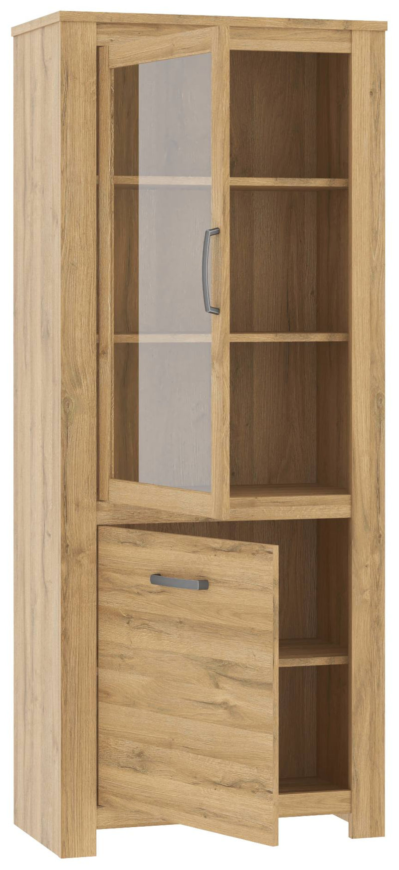 Vitrine HAVANNA 2 Türen 3 Einlegeböden Optik Alteiche von Forte