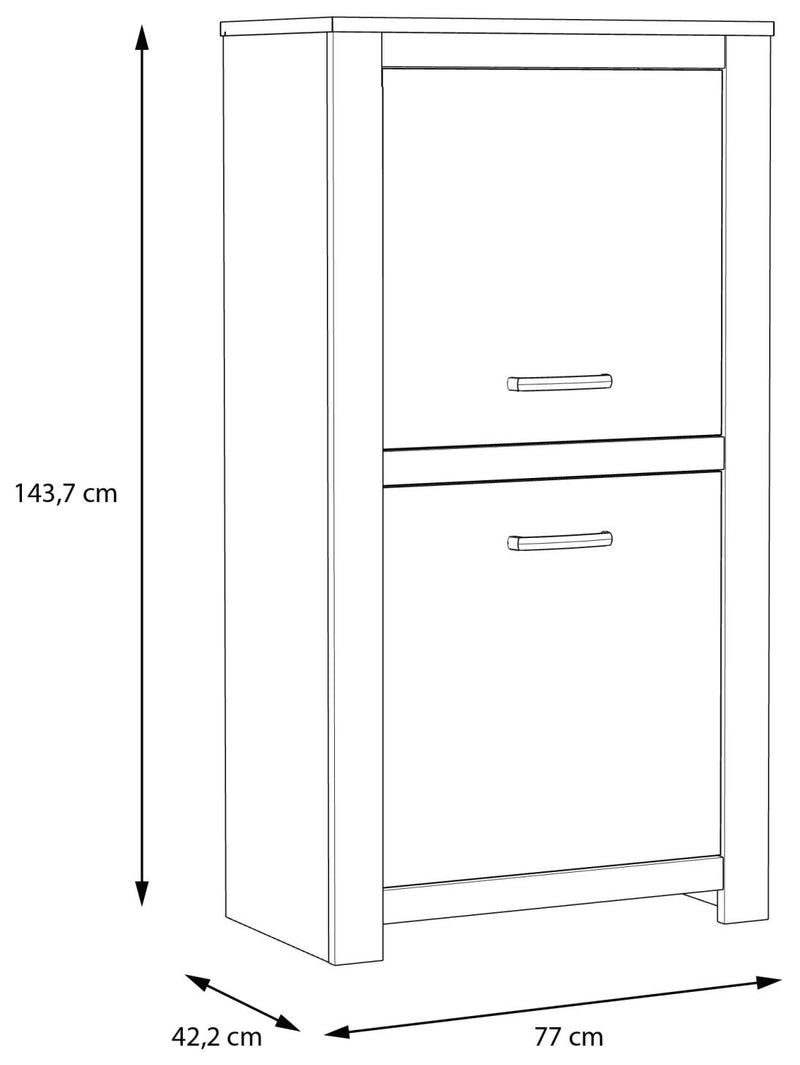 Highboard HAVANNA 2 Türen Optik Alteiche von Forte