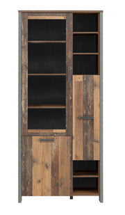 Vitrinenschrank CLIF 3-trg. Optik Old Wood Vintage von Forte