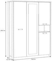 Kleiderschrank CLIF 4-trg. Old Wood Vintage Beton Optik von Forte