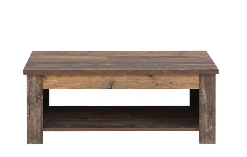 Couchtisch CLIF mit aufklappbarer Platte Optik Old Wood Vintage