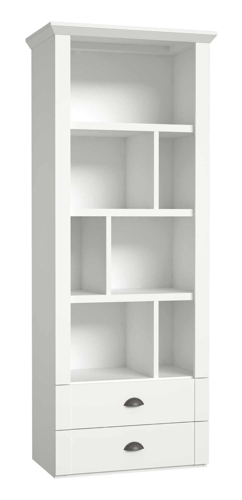 Bücherregal Regal MARIDA mit 2 Schubladen Optik Weiß matt von Forte