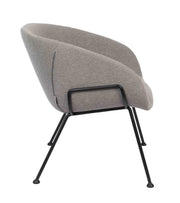 Lounge Sessel FESTON Filzoptik Grau von ZUIVER 