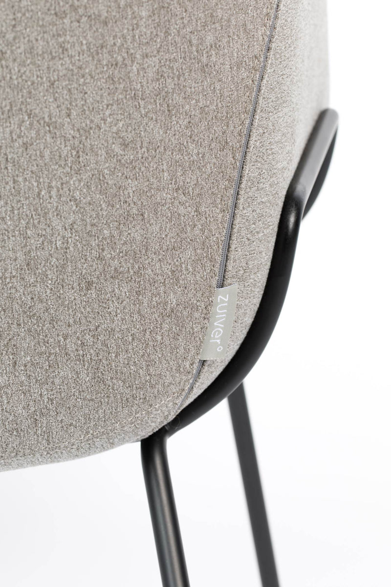 Lounge Sessel FESTON Filzoptik Grau von ZUIVER 