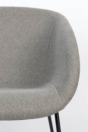 Lounge Sessel FESTON Filzoptik Grau von ZUIVER 