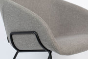 Lounge Sessel FESTON Filzoptik Grau von ZUIVER 