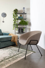 Lounge Sessel FESTON Filzoptik Grau von ZUIVER 