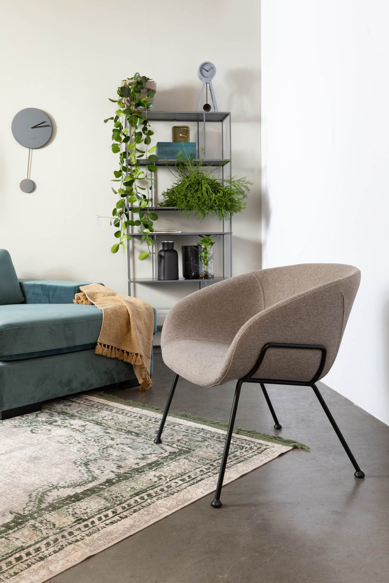 Lounge Sessel FESTON Filzoptik Grau von ZUIVER 