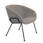 Lounge Sessel FESTON Filzoptik Grau von ZUIVER 