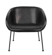 Lounge Sessel FESTON Kunstleder Schwarz von ZUIVER 