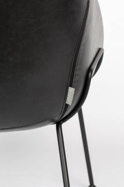 Lounge Sessel FESTON Kunstleder Schwarz von ZUIVER 