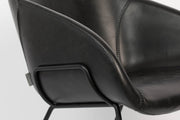 Lounge Sessel FESTON Kunstleder Schwarz von ZUIVER 
