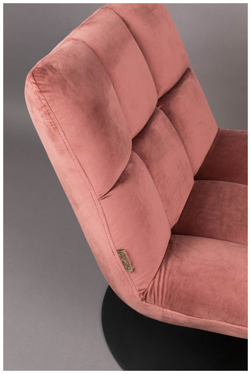 Lounge Sessel BAR VELVET OLD PINK von DutchBone