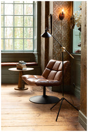 Lounge Sessel BAR VINTAGE BROWN Kunstleder von DutchBone