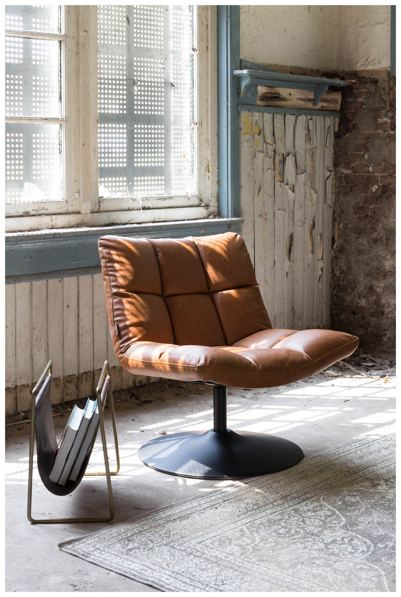 Lounge Sessel BAR VINTAGE BROWN Kunstleder von DutchBone